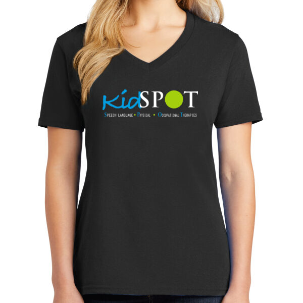 KidSPOT - Ladies Core Cotton V Neck Tee Thumbnail