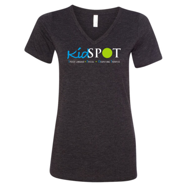 KidSpot - Women's Relaxed Triblend Short Sleeve V-Neck Tee Thumbnail