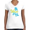 Women's Fine Jersey V-Neck Tee Thumbnail